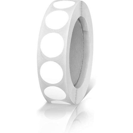 Runde klistermærker hvide 13 mm cirkelmærker med farvekodningspunkt klistermærke vandtæt aftagelig rulle med 1000