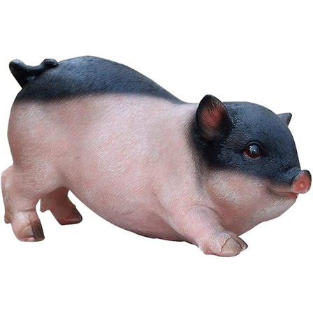 7 tommer Gris Figur Sød Gris Statue Samlerobjekt Figur (knælende)