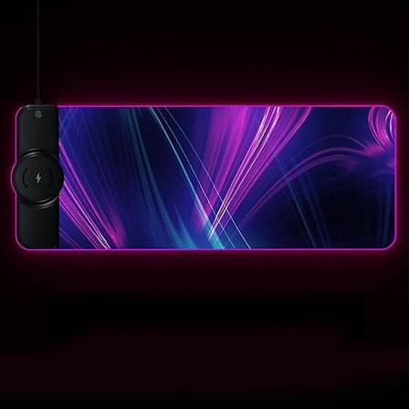 Polaoyi 10 valotilaa 10w langaton lataus Rgb-hiirimatto tietokone värikäs