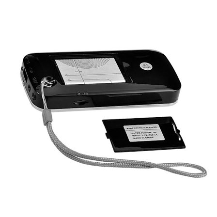 Y-501 Mini FM-radio, digitaalinen kannettava 3 W:n stereokaiutin, MP3-audiosoitin, korkea äänenlaatu, 0,75 tuuman näyttö, LED-taskulamppu, tuki