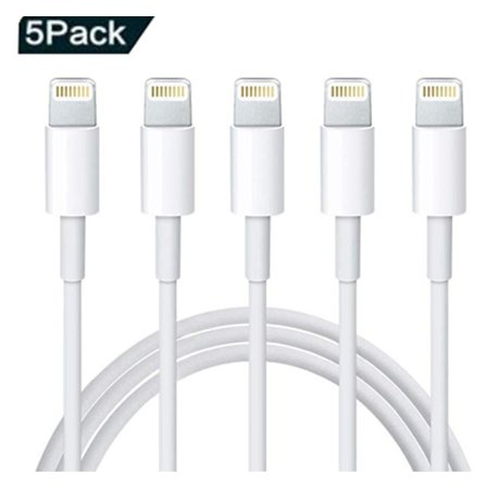 5 st iPhone 5 &,6,7,8,X/Xs/11 Laddkablar