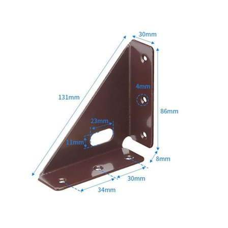 Rettvinklet hjørne Hjørnebraketter FARGE 4 FARGE 4
