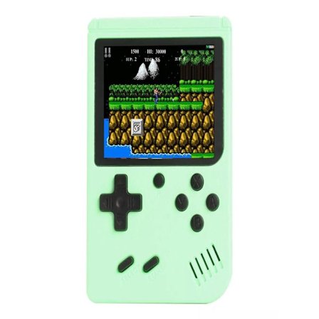 500-in-1 Retro Kannettava Pelikonsoli, jossa 500 Klassista Peliä Sisäänrakennettuna Vihreä