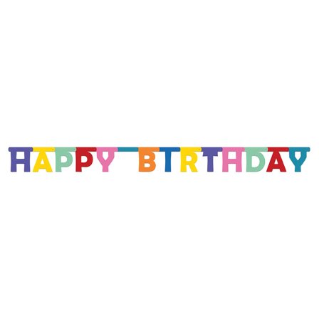 Happy Birthday Guirlande Farve Mix