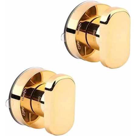 2 stk. selvklæbende køkkenskabehåndtag, køleskabsdørhåndtag, skydedørhåndtag, glasvinduesgreb, skydegreb med klæbemiddel - Rund, guld 64*64*50mm