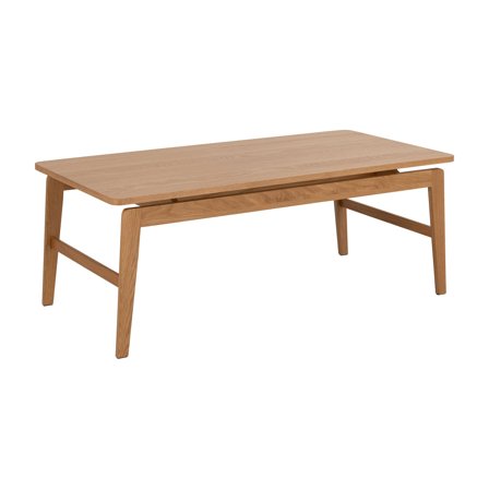 Essex Couchtisch, 120x60x45cm in Naturfarben, skandinavischer Stil, rechteckige Form, stabiles Gestell, zeitloses Design für das Wohnzimmer.