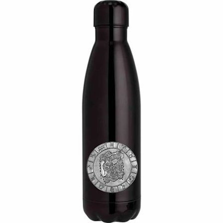 Vattenflaska med stjärntecken - Vattumannen svart