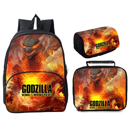 Godzilla vs King Kong tredelad 16" rundväska Style 20