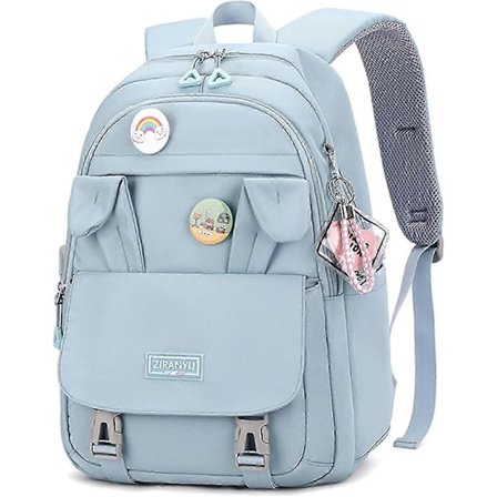 Skole tasker til piger, rygsæk dame vandtæt bog taske med laptop rum & tyveri sikker afslappet rygsæk til folkeskole ungdomsskole universitet (B