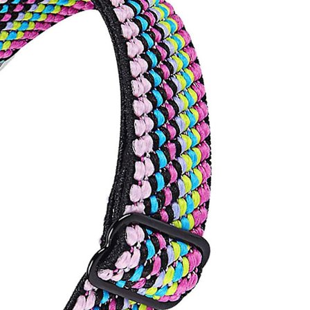 Broderade Klockarmband Justerbart Nylon Armband för Fitbit Inspir2/luxe-dwdz