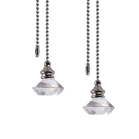 Takvifte Trekkkjede, 2 Sett Krystall Dekorativ Kjedeforlengelse, Takvifte Trekkkjede Med Dia Kuler