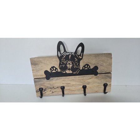 Naulakko koiran talutushihnalle, hihnalle, valjaille, pannalle, koirille, ulkoilulle, naulakko, 4 koukkua, Ranskanbulldoggi puu Fr Bulldog