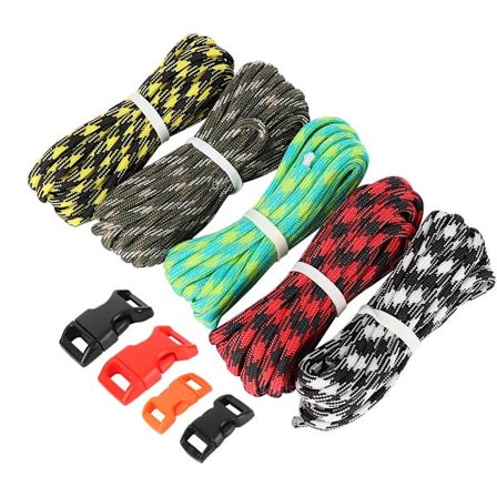 Nylon Paracord Snor Tau Håndlaget DIY Armbåndsdekorasjonssett Med Plastspenne (Modell 4)