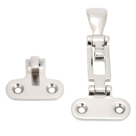 2stk rustfrit stål marinebådslås skabsluge Låsespejl Fastener Clamp Deck Hasp
