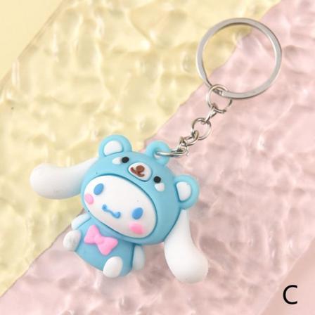 Tegnefilm Sanrio blød gummi dukke nøglering hængende nøglering - på lager Hund én størrelse IC