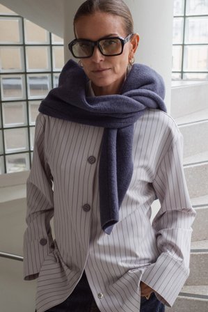 Janka Polliani x NA-KD Figursydd skjorta - Skjortor - Stripe - EU 44