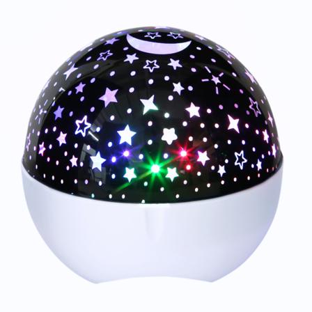3d Kristallkula Projektion Led-lampa Trä Bas Nattljus