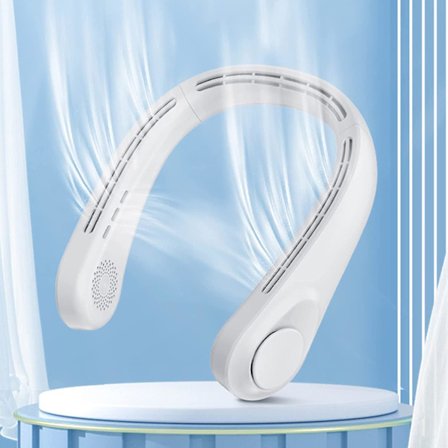 Leafless Usb Hanging Neck Fans, Hands Free Bladeless Fan, Portable Rechargable Battery Personal Fan Portable Around Neck Fan, Leafless, Rechargeable