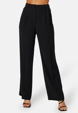 BUBBLEROOM Denice wide suit pants Black Klær