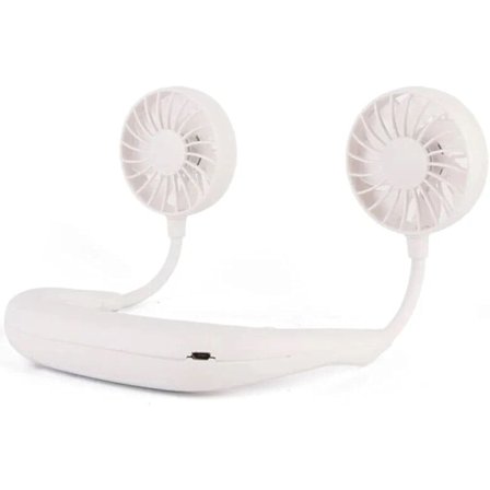 Puettava urheiluhenkinen kaulatuuletin, akkukäyttöinen USB-ladattava, erittäin hiljainen 3 nopeusvaihtoehtoa henkilökohtaiseen viilennykseen, 