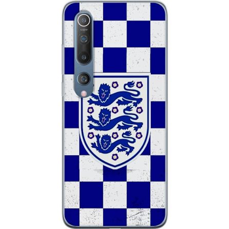 Yhteensopiva Puhelinkuori Xiaomi Xiaomi Mi 10 5G Graafinen shakkiruudukkokuviointi sinisellä ja valkoisella, klassisella heraldisella vaakunalla, ret