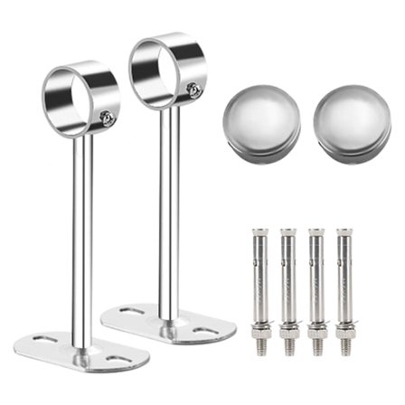 Garderobsrörsfäste, rörfäste 25 mm, klädstång, hem, dusch, garderob, 10 cm höjd 25 cm höjd