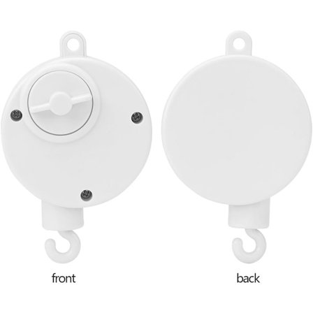Vuggemobil med fjederoptrukket musikæske, automatisk musikæske, plastik, hvid, hængende melodilegetøj til nyfødte 2023 NY