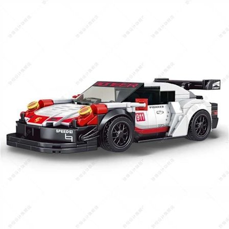 Racerbil MOC Byggesæt med Akryl Vitrine, MOC Byggeklodser Konstruktion Legetøj, Gaver til Voksne og Børn 8+(349 Dele)