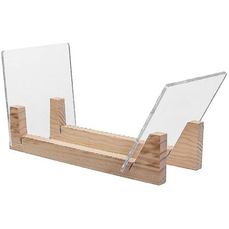 Vinylplade Opbevaringsholder - Stakker Op Til 50 Album, 7 Eller 12 Tommer Lps - Massiv Træ Organizer Med Klar Akrylender - Vis Singles I Stilfuld Mod