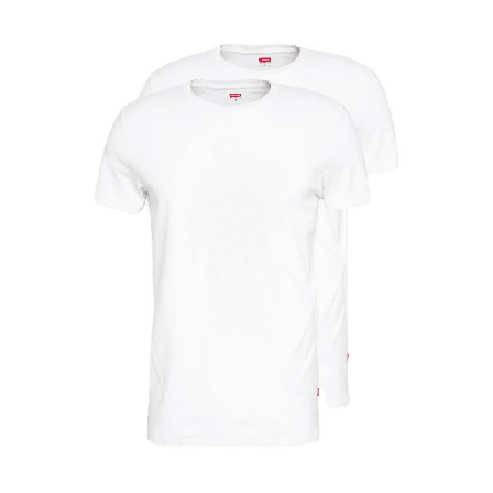 Levi's Solid Crew T-shirt i 2-pack Underlinnen & t-shirts Herr Vit S