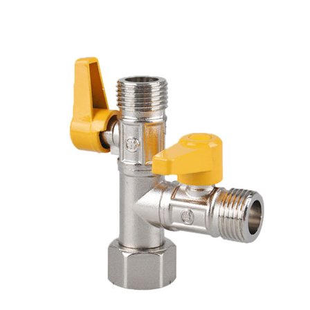 T-typ gas helt koppar förtjockad en till två gasmätare ventiler gas och naturgas shunt switch kran vattenventil