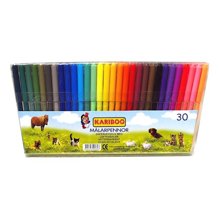 Farveblyanter/Mærkeblyanter smalle 30-pak