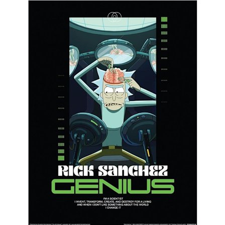 Rick And Morty Classrickal Rick Genius Pappersutskrift 40cm x 30cm