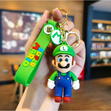 Cartoon Super Mario Bros. Nyckelring Tillbehör Docka Och Väska A