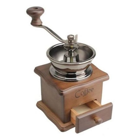 Vintage manuell kaffekvarn keramisk konisk burr bärbar handvev kaffemaskin