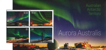 Australsk Antarktis - Polarlyset Aurora Australis - Postfrisk miniark