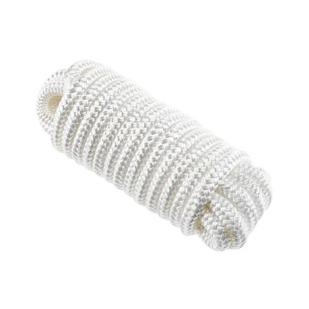 6mm 25 meter flytende tauverk anker fortøyningstau båttau marint tau dokksnorer kajakk kano slepekastline telt camping fotturer verktøy hvit