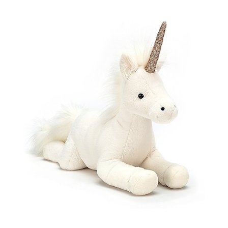 Jellycat Pehmolelu Yksisarvinen Luna Valkoinen Glitterisarvi Kulta 12" Täytetty Eläinlelu