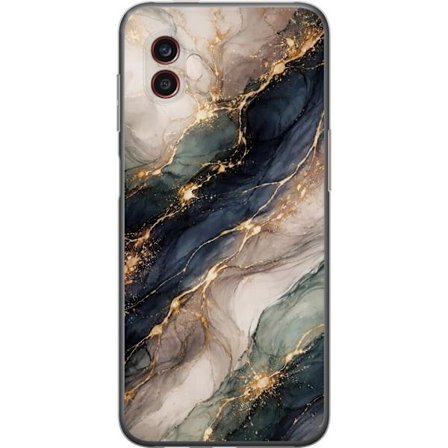 Yhteensopiva Puhelinkuori Samsung Samsung Galaxy Xcover6 Pro Ylellinen abstrakti marmoritaide mustalla, valkoisella ja kullalla elegantteine linjoinee