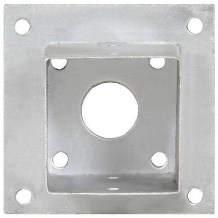 Vidaxl Stolpfot 4 St Galvaniserad Metall 91 Mm Silver