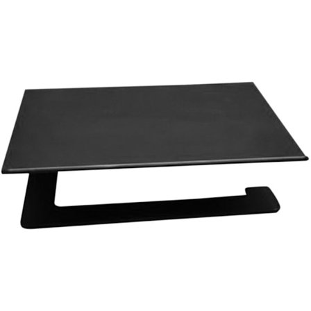 Sort Toiletpapirholder Vægmonteret Papirholder med Opbevaringshylde til