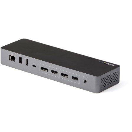 StarTech Thunderbolt 3 Dock with USB-C Host Compatibility, Dual 4K 60Hz DisplayPort 1.4 or Dual HDMI 2.0 Monitors, Single 8K, TB3/USB-C Laptop Docking