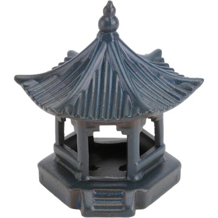 Mini Pagoda Staty Trädgårdsfigur i Keramik Hexagon Paviljong