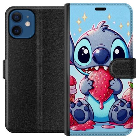Kompatibelt Plånboksfodral till Apple Apple iPhone 12 Stitch jordgubbe