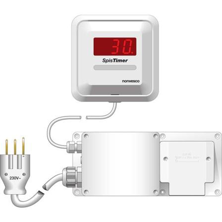 Norwesco 420212 Timer til beskyttelse flad stift, 230V/25A, Alarm & sikkerhed