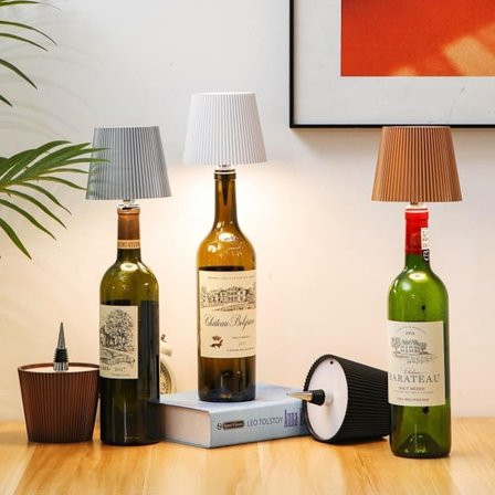 Oppladbar lampeskjerm for flaske med LED og 3 fargemoduser_TF_TF