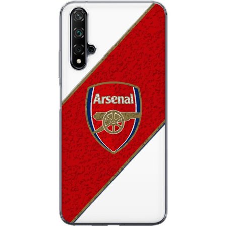 Kompatibelt Mobilskal till Huawei Huawei nova 5T Moschino Toy teddybjörn med enkel tecknad design, brun björn med vit tröja och tydlig logotyp på