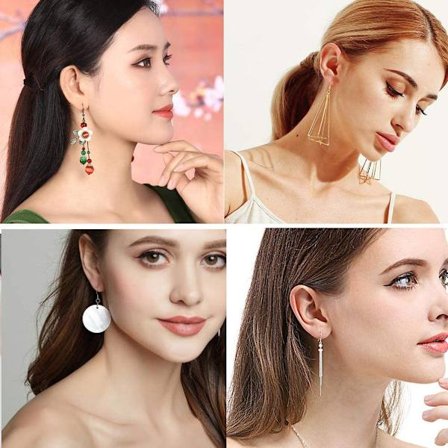 200 stk. Orterne øredobber i rustfritt stål, øredobberkroker