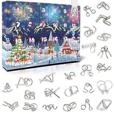 Hjernegymnastik Puslespil Julekalender 2025 Metalpuslespil Julekalendere til Børn Voksen fra Ancient Wisdom