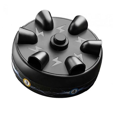 Elektrisk Finger Løgn Detektion Sandhed eller Konsekvens Spil til 2-6 Spillere, Chok Roulette Spil Egnet til Bryllupssammenkomster sort